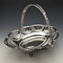1907 British Antique Sterling Silver Basket Earrings Movable Handle 347g Walker&Hall